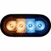 Buyers Products 6 Inch LED Oval Strobe Light with Amber/Blue LEDs and Clear Lens SL62AB